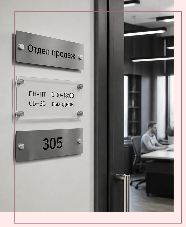 Офисные таблички на дверь в Шумерле по цене от 5323 р. | Аванза-Шмр